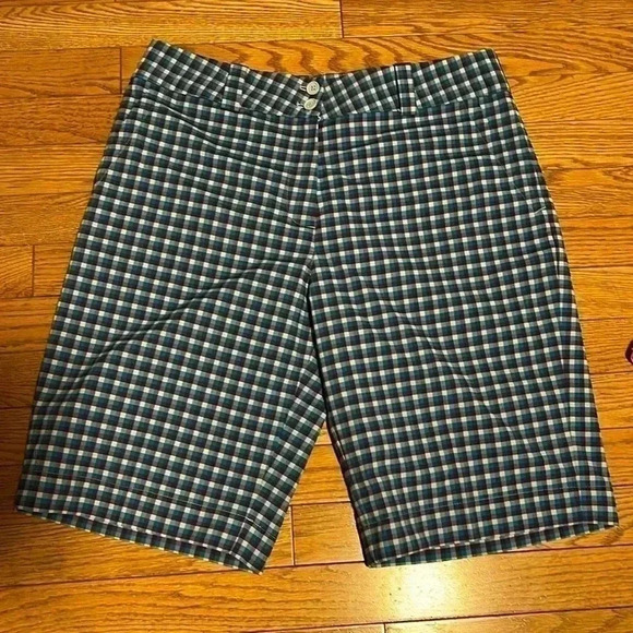 [M]Nike Golf Blue Plaid Dri-Fit Golf Shorts  Men - Picture 1 of 7